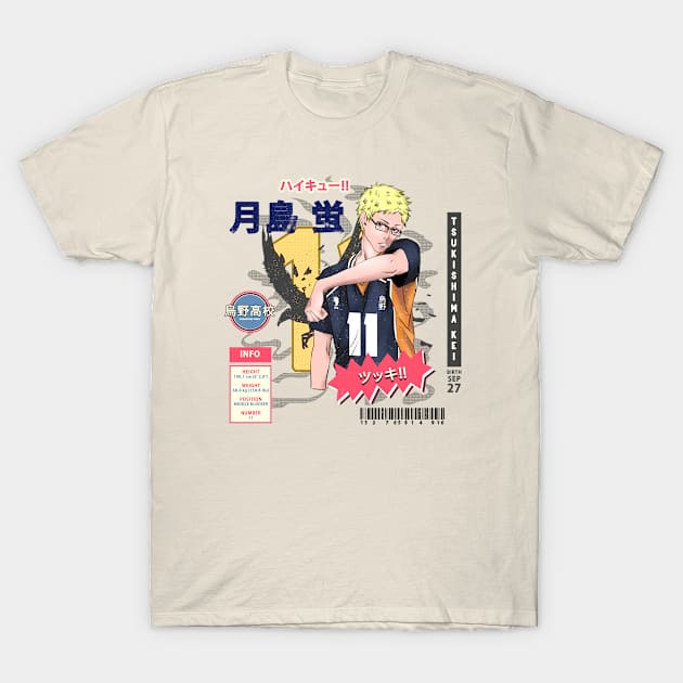 Tsukishima Kei - Haikyuu Square T-Shirt by MAGE